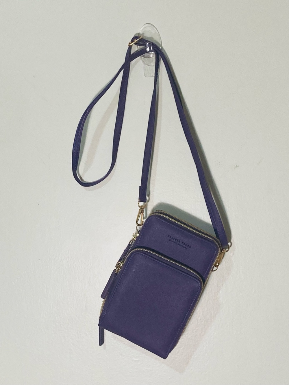 LIKE NEW Forever Young “Originally From Korea” Purple Women's Crossbody Wallet